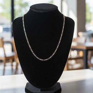 🆕 20” Figaro Gold Filled Chain Womens Necklace